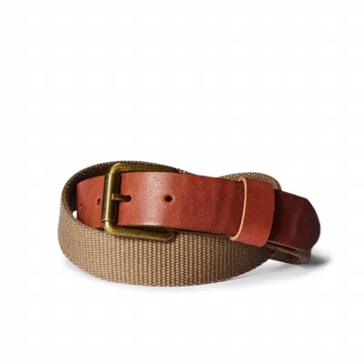 Taylor Stitch Men's Webbed Belt In Whiskey In Brown