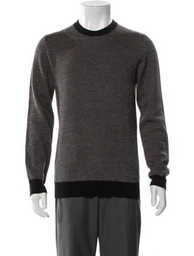 Pre-owned Taylor Stitch Merino Wool Crew Neck Pullover In Black