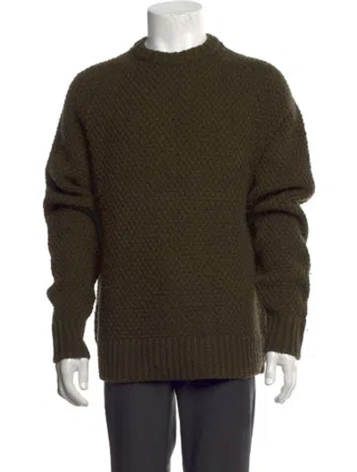 Pre-owned Taylor Stitch Merino Wool Crew Neck Pullover In Green