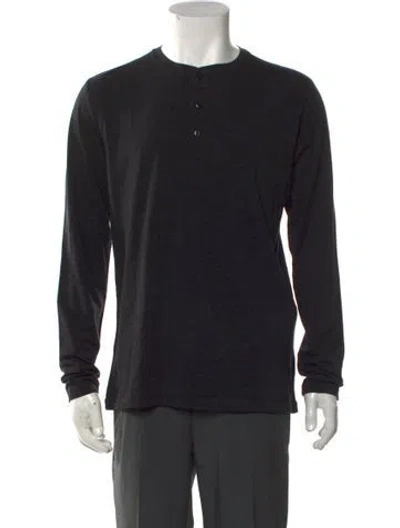 Pre-owned Taylor Stitch Merino Wool Crew Neck Sweatshirt In Black