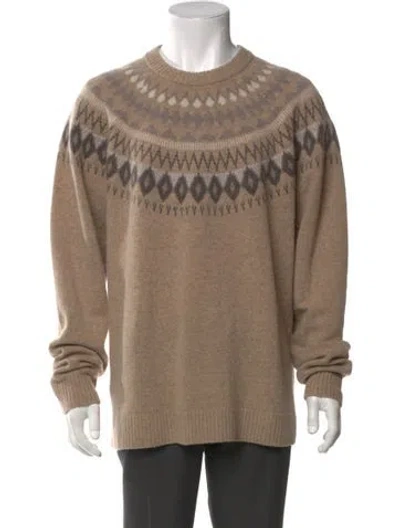Pre-owned Taylor Stitch Merino Wool Graphic Print Pullover In Neutral