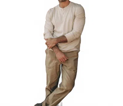 Taylor Stitch Organic Cotton Henley Tee In Heather Oat In Neutral