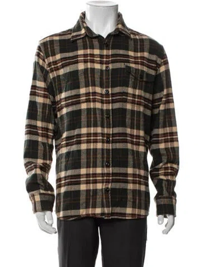 Pre-owned Taylor Stitch Plaid Print Jacket In Green