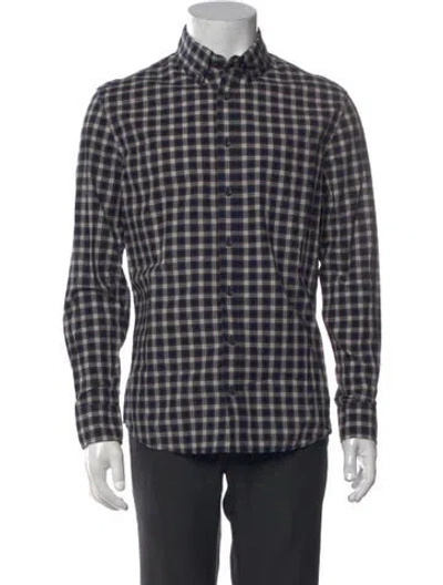 Pre-owned Taylor Stitch Plaid Print Long Sleeve Dress Shirt In Neutrals