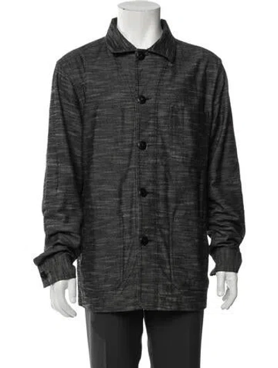 Pre-owned Taylor Stitch Printed Coat In Green