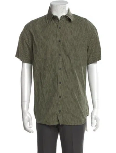 Pre-owned Taylor Stitch Printed Short Sleeve Shirt In Green
