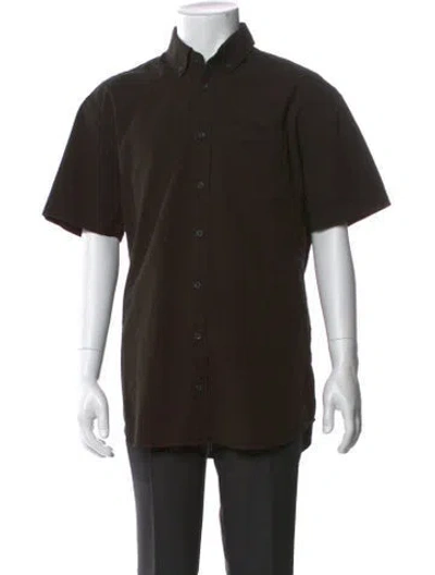 Pre-owned Taylor Stitch Seersucker Short Sleeve Shirt In Black