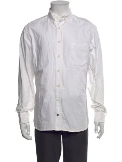 Pre-owned Taylor Stitch Striped Long Sleeve Dress Shirt In White