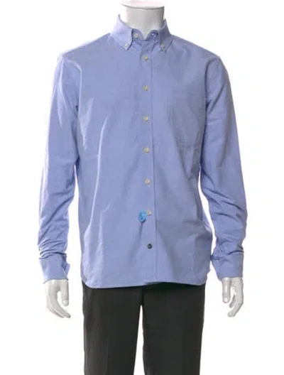Pre-owned Taylor Stitch Striped Long Sleeve Shirt In Blue