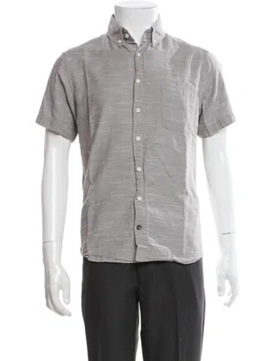 Pre-owned Taylor Stitch Striped Short Sleeve Shirt In Gray