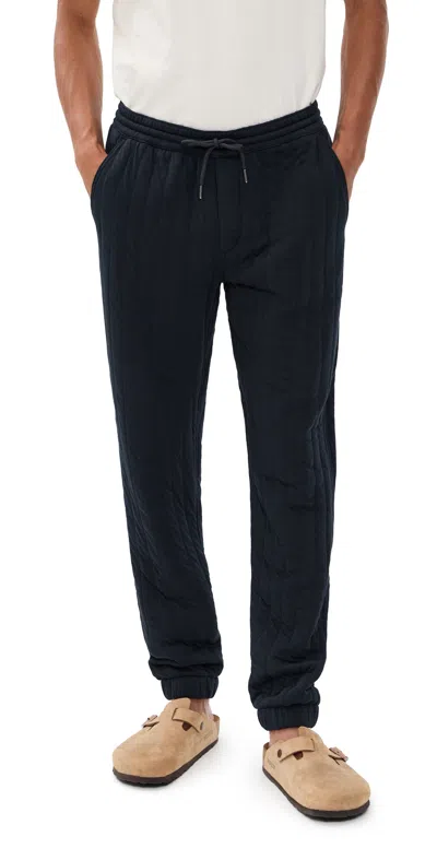 Taylor Stitch The Apres Pants Heather Midnight Quilted Jersey In Blue
