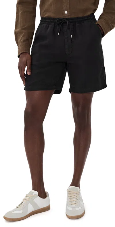 Taylor Stitch The Apres Shorts In Hemp 7 Coal Hemp In Black
