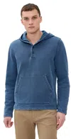 Taylor Stitch The Baja Pullover Washed Indigo Terry In Blue