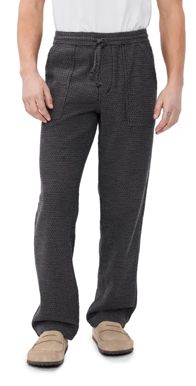 Taylor Stitch The Breakwater Pants Charcoal Sashiko In Gray