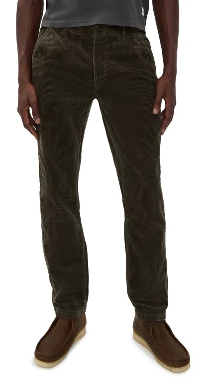 Taylor Stitch The Corduroy Carnegie Pants Fatigue Olive Corduroy In Green