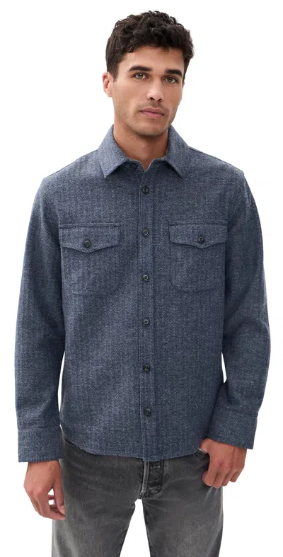 Taylor Stitch The Cpo Shirt Jacket Indigo Ash Herringbone
