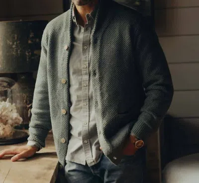 Taylor Stitch The Crawford Sweater In Deep Sea Twist In Green