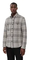Taylor Stitch The Cutter Twill Overshirt Stone Plaid In White