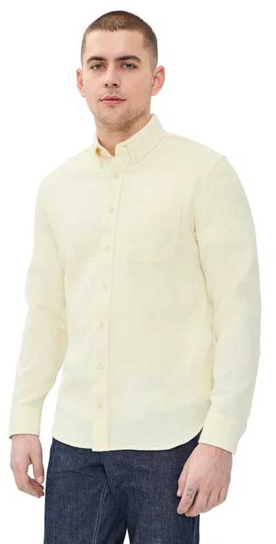 Taylor Stitch The Jack Button Down Shirt Vintage White Waffle In Neutral