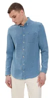 Taylor Stitch The Jack Cotton Waffle Shirt Indigo Waffle In Indigo Waffle