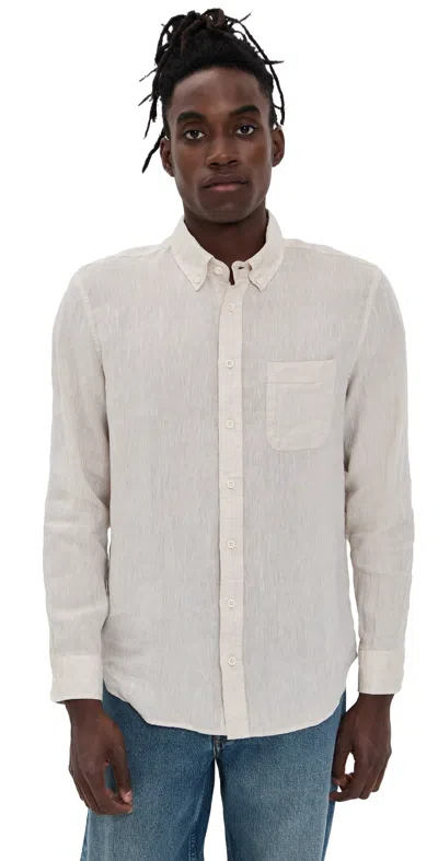 Taylor Stitch The Jack Linen Shirt Flax Linen In Brown
