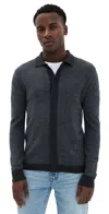 Taylor Stitch The Nichols Birdseye Polo Navy Birdseye In Navy Birdseye