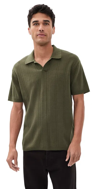 Taylor Stitch The Valencia Sweater Polo Cilantro Rib