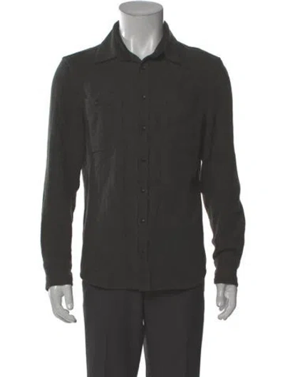 Pre-owned Taylor Stitch Wool Long Sleeve Shirt In Gray