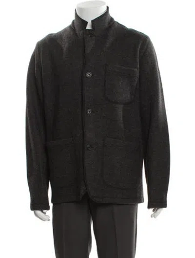 Pre-owned Taylor Stitch Wool Peacoat In Gray