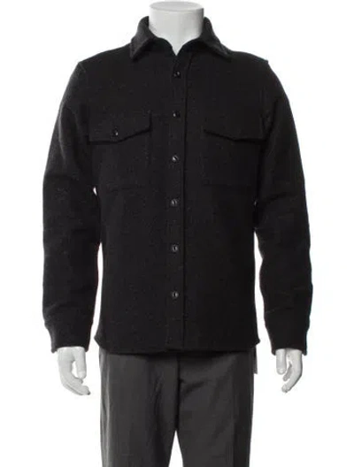 Pre-owned Taylor Stitch Wool Utility Jacket In Black