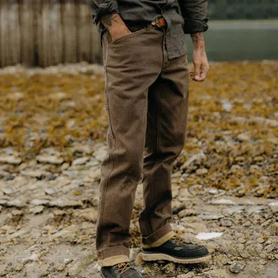 Taylor Stitch Workhorse Pants In Aged Penny Chipped Canvas In Brown
