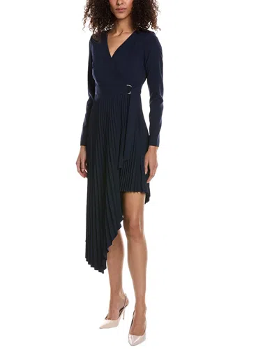 Taylor Stretch Crepe Wrap Dress In Blue