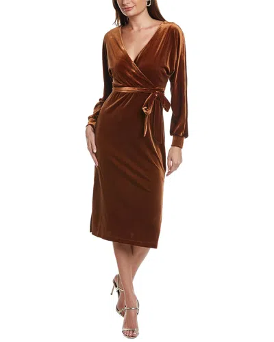 Taylor Stretch Velvet Maxi Dress In Brown