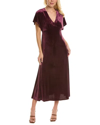 Taylor Stretch Velvet Maxi Dress In Red