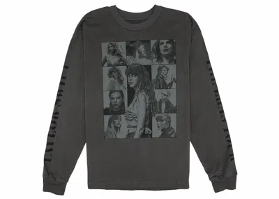 Pre-owned Taylor Swift The Eras Tour Collage Long Sleeve T-shirt In Black