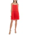 Taylor Linen-blend Mini Dress In Red
