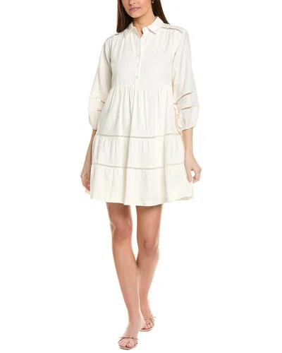 TAYLOR TAYLOR TIERED LINEN-BLEND MINI DRESS