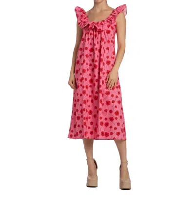 Taylor Tillman Ali Dress In Pink Poppy