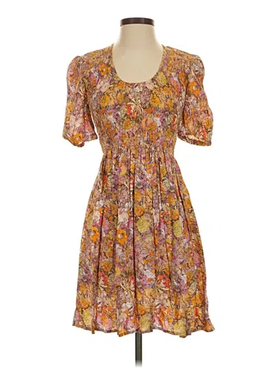 Pre-owned Taylor Tillman Casual Dress In Brown