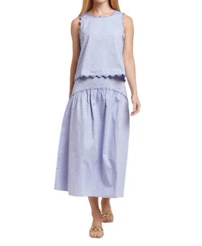 Taylor Tillman Josephine Skirt In Blue Dot