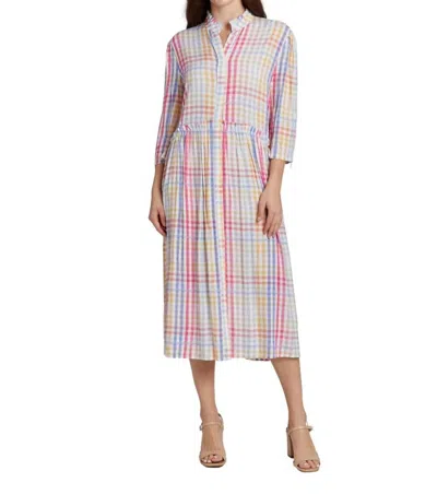 Taylor Tillman Liza Midi Shirt Dress In Multigingham