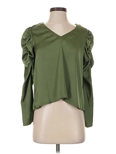 Taylor Tillman Long Sleeve Blouse In Green
