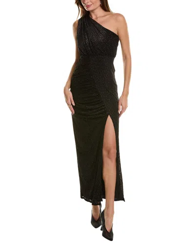 Taylor Velvet Burnout Gown In Black
