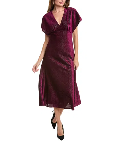 Taylor Velvet Midi Dress In Purple | ModeSens