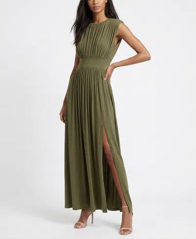 Taylor Women's Cinched Waist Ruched Crewneck Dress In Multi