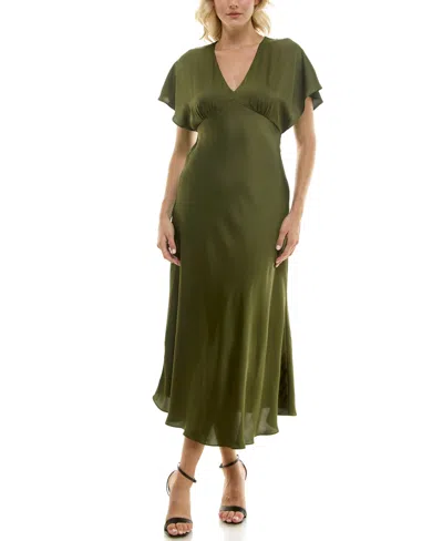 Taylor Women's Dolman Sleeve A-line Dress In Green