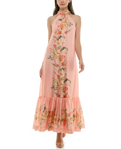 Taylor Women's Floral Halter Neck A-line Dress In Multi