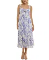 Taylor Tie Bodice Linen-blend Shirtdress In Blue
