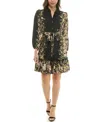 Taylor Women's Floral Shirt Dress In Black