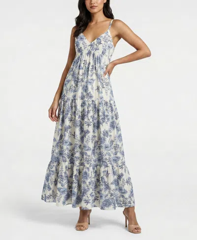 Taylor Women's Floral V-neck A-line Dress In Multi